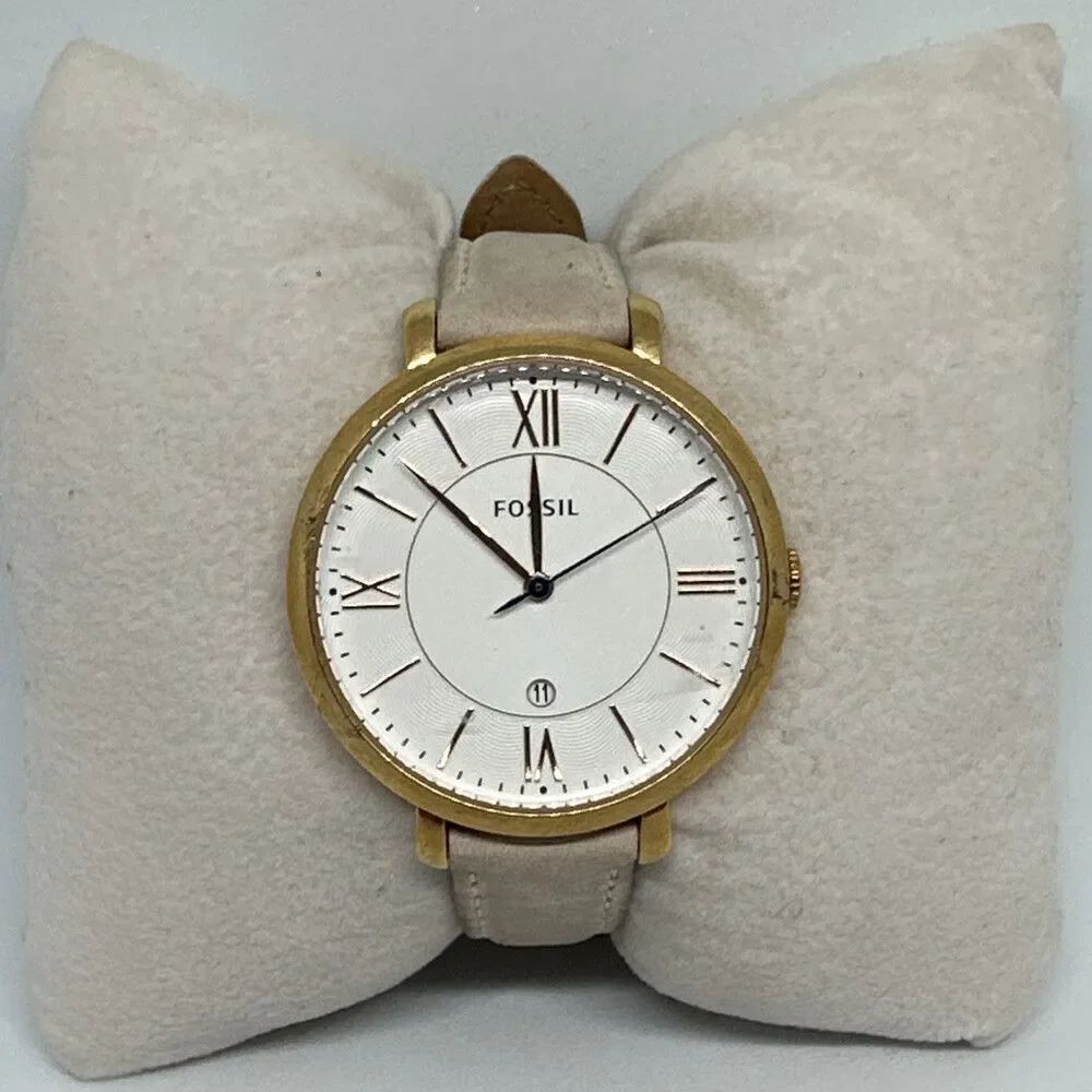 Fossil Jacqueline ES3988 Women's Blush Leather Analog Dial Quartz Watch HME478